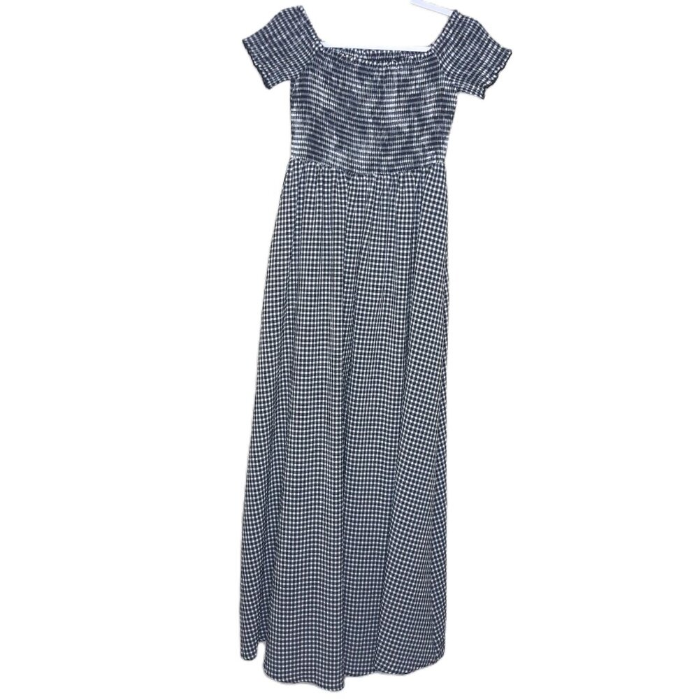 Lulus Patsy White Gingham Off The Shoulder Maxi D… - image 5